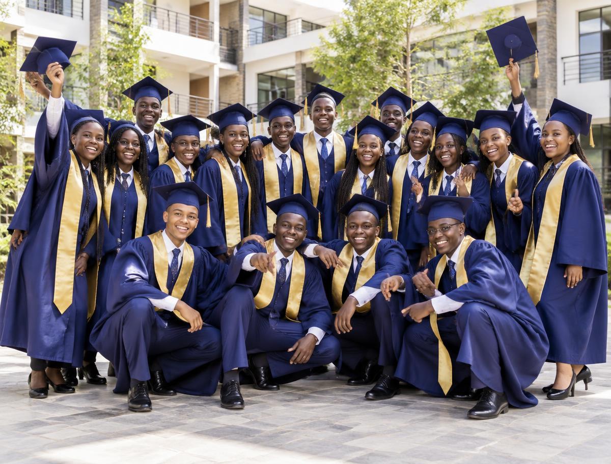 High School graduates celebrating